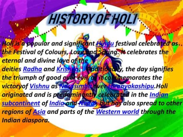 Why is Holi celebrated in English
